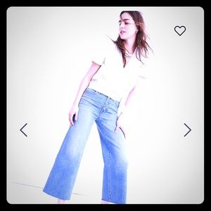 Madewell Wide-Leg Crop Raw Hem Jean